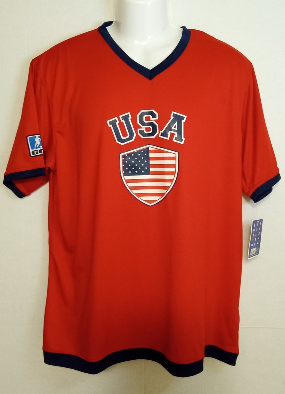 U.S.A. GOL Team Soccer Red Jersey Adult Large